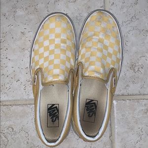 Yellow checkered vans